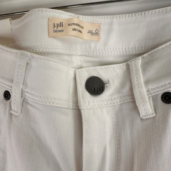 J. Jill White Authentic Fit Slim Ankle Jeans New with tags Size 6 Petite - Picture 6 of 7